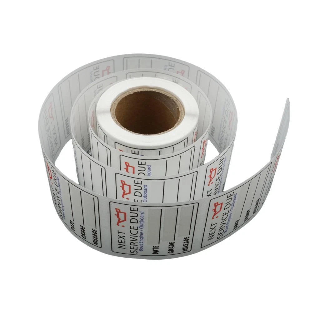 Change Sticker Next Service Due Reminder Labels for Boat Engine (220 Sheets)
