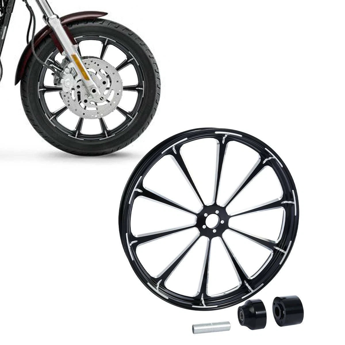 26" x 3.5" Front Wheel Rim Hub Single Disc for Harley Touring (1997–2021)