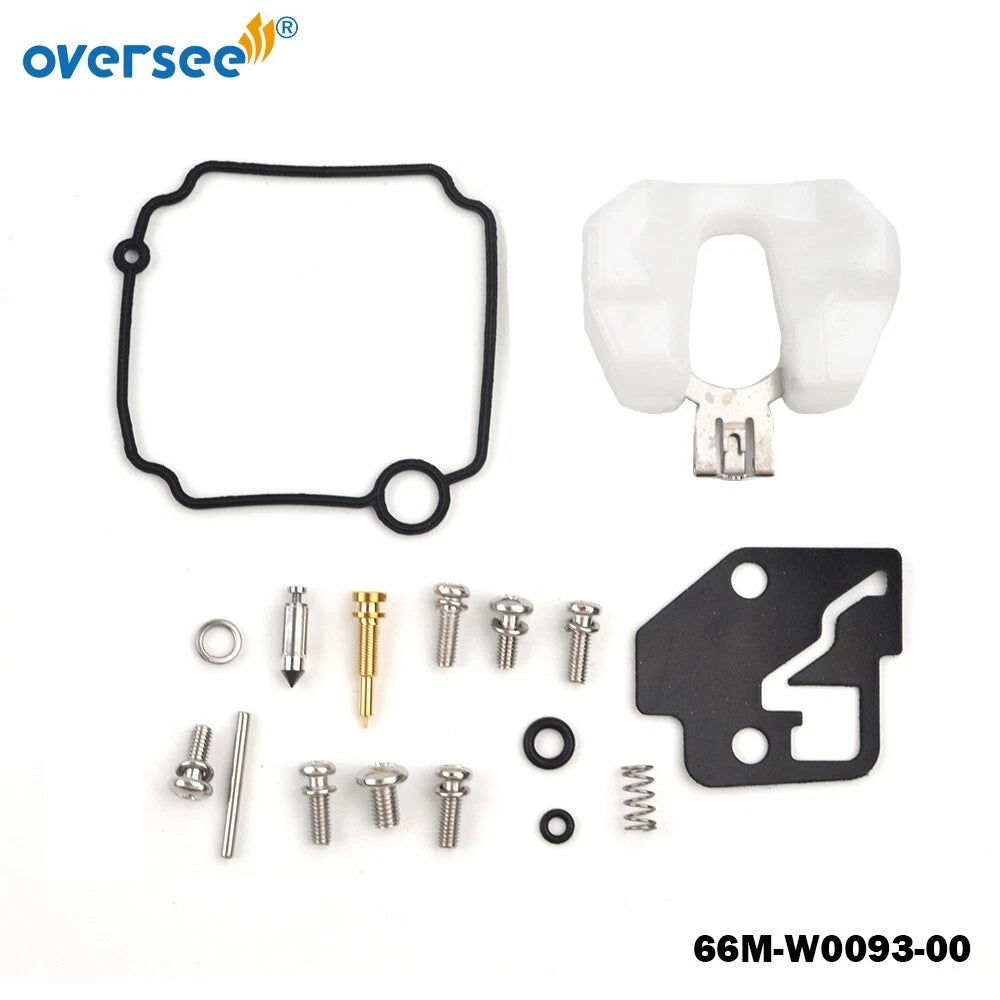 Carburetor Repair Kit 66M-W0093-00 for Yamaha Outboard 15HP 20HP (2T)