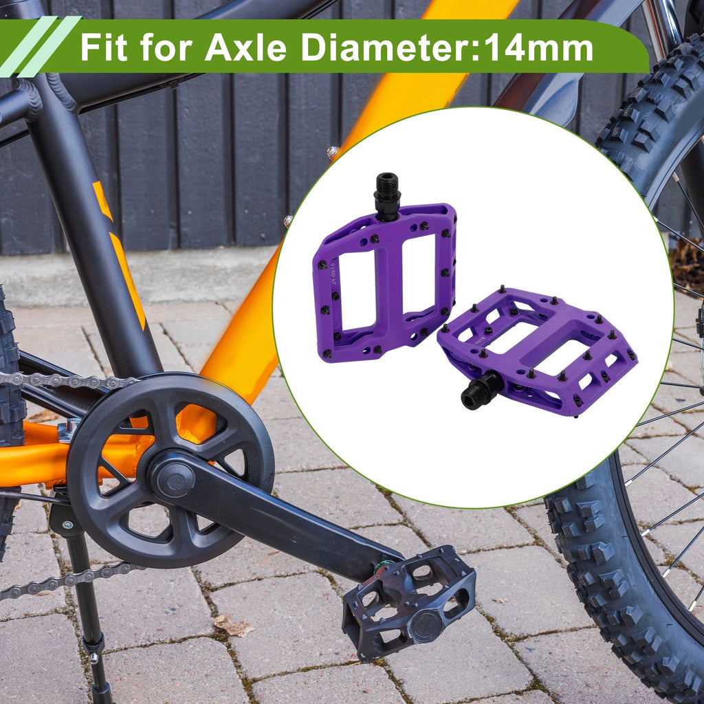Bicycle Pedals Nylon Universal Replacement for 14mm Cranks 1 Pair