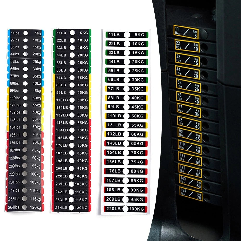 Weight Stickers for Fitness Equipment (Universal)