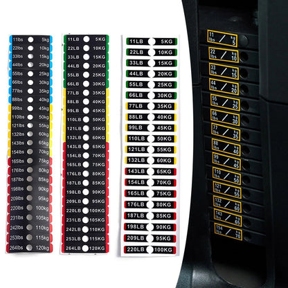 Weight Stickers for Fitness Equipment (Universal)