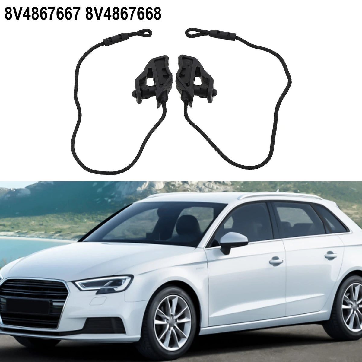 Parcel Shelf String for Audi A3 Sportback S3 (2013–2016)