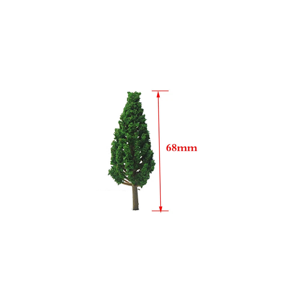 30pcs 2.67" Green Pine Trees for Train Railroad Landscape (Scale Model)