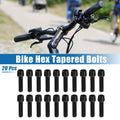 Tapered Screws Bolts Replacement for M5x20 Bike Stem (Black) (20-Pack)