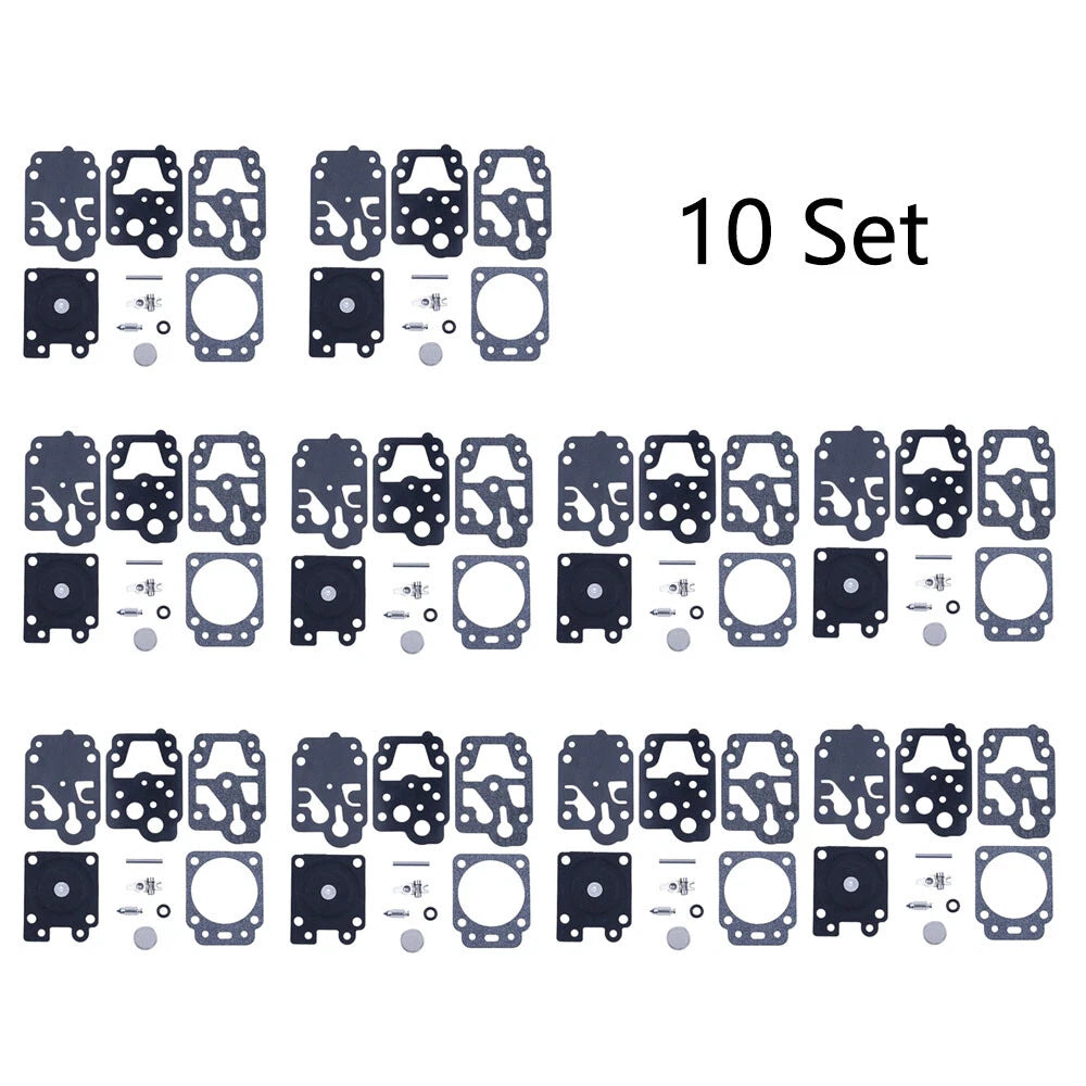 Set of 10 Carburetor Repair Kits for Walbro K10-WYC Chainsaw Blower Trimmer
