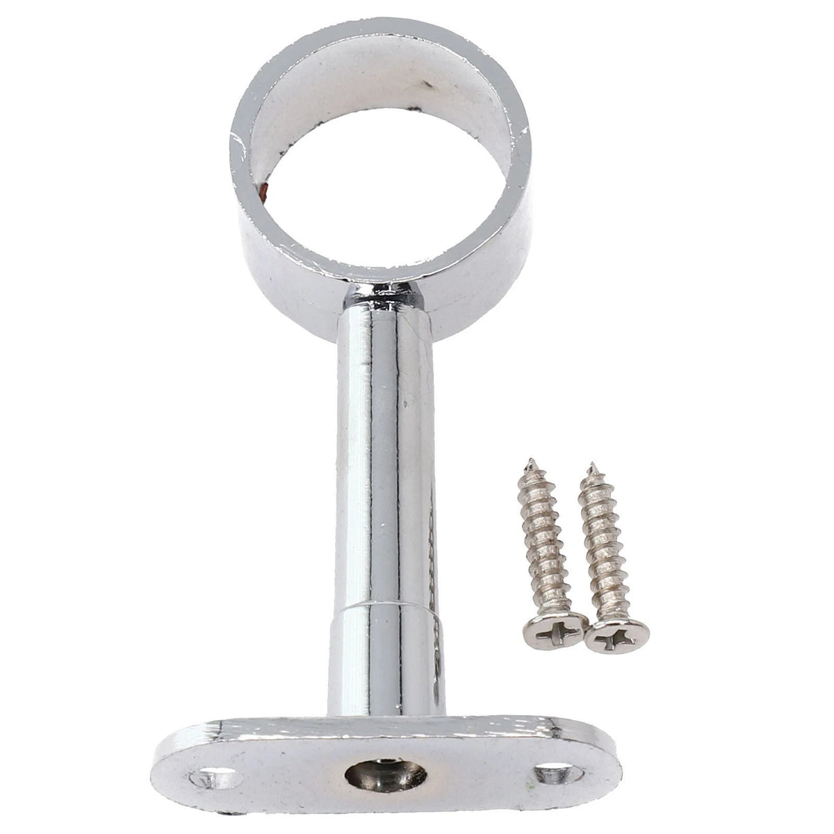 25mm Round Chrome Centre Bracket for Adjustable Wardrobe Rail Rod Socket