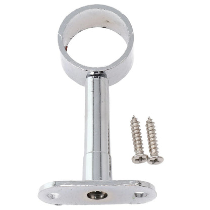 25mm Round Chrome Centre Bracket for Adjustable Wardrobe Rail Rod Socket