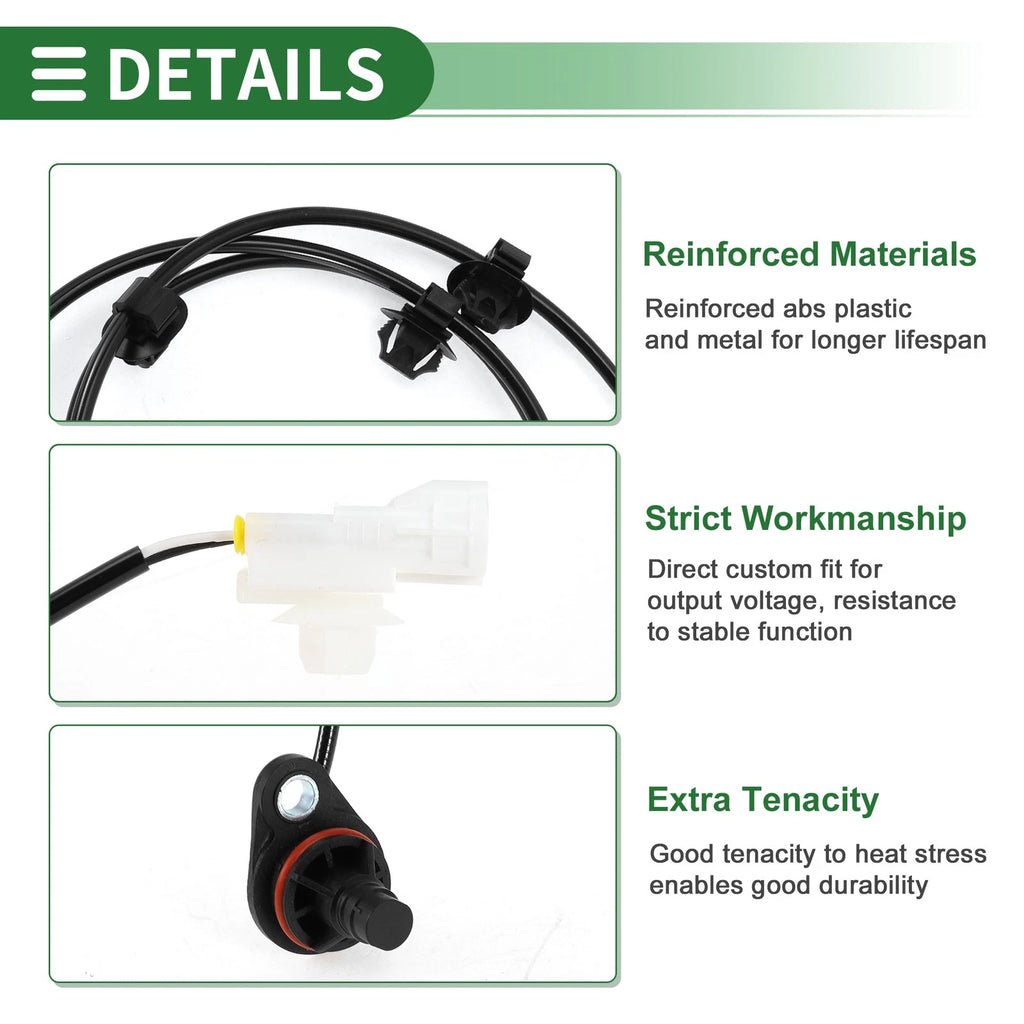 ABS Wheel Speed Sensor Rear Right Replacement for Toyota Hilux Revo (2016–2021)