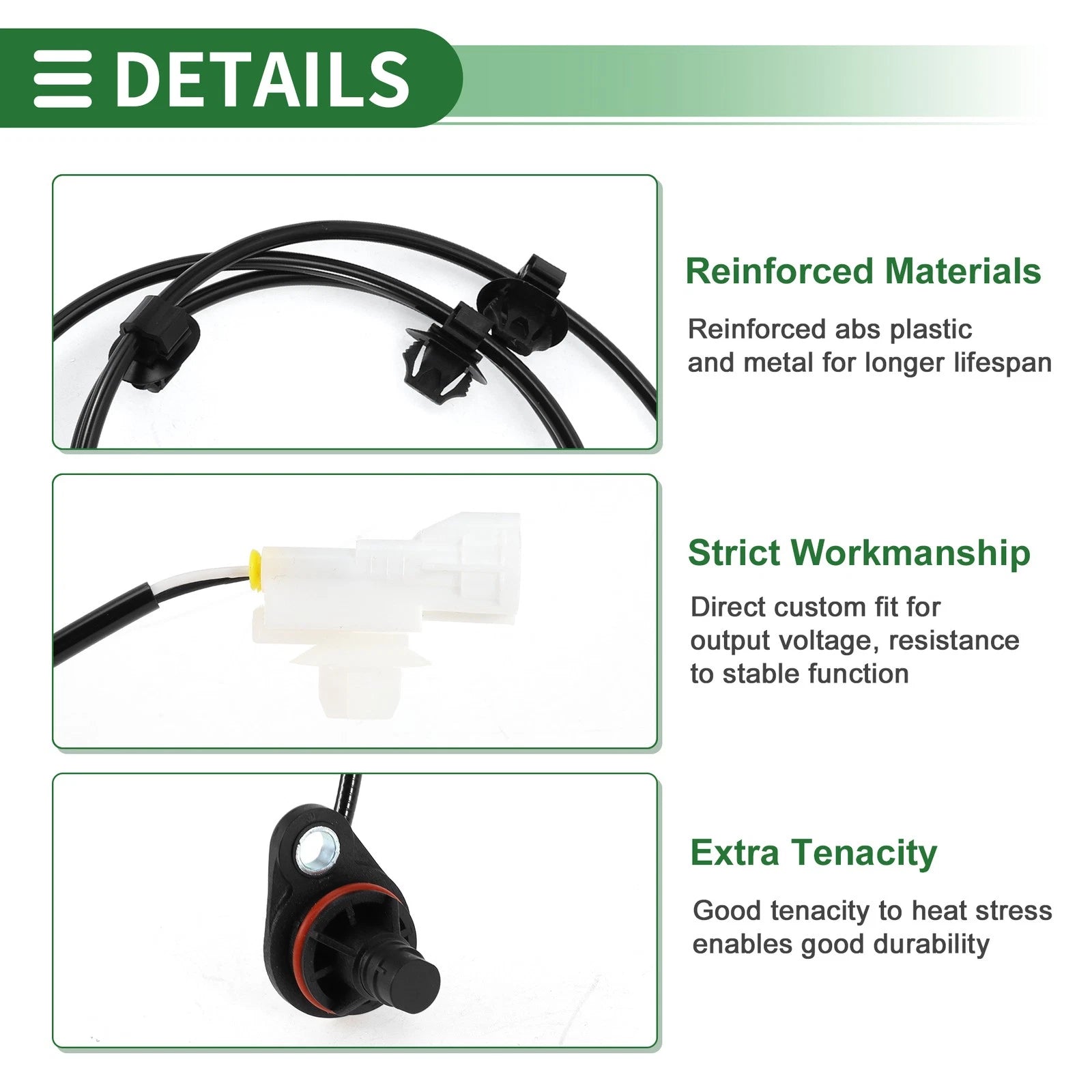ABS Wheel Speed Sensor Rear Right Replacement for Toyota Hilux Revo (2016–2021)