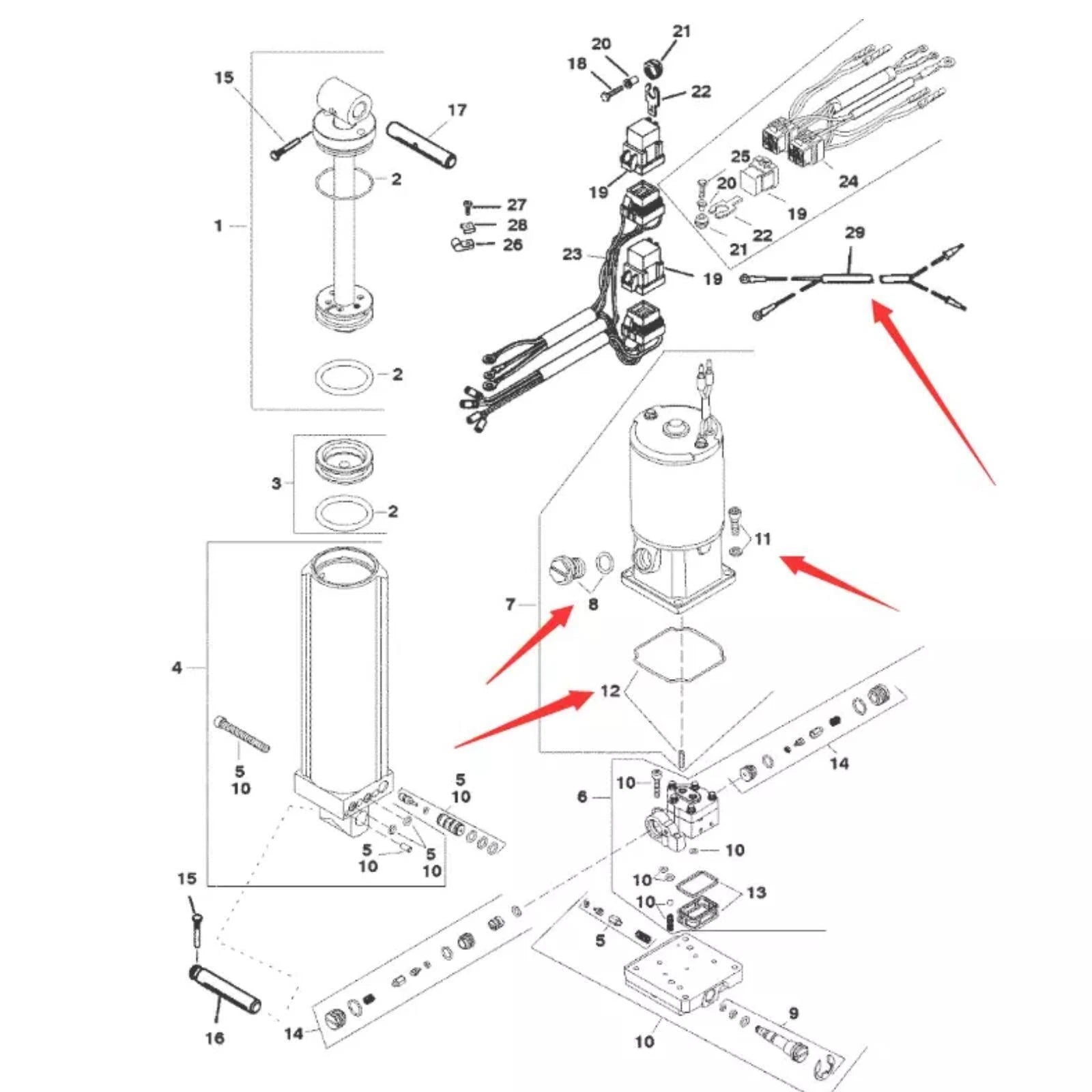 Screw Kit Plug Assy-Reservo for Mercury Outboard (8134351, 809877A1)