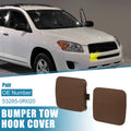 Pair Front Tow Hook Cap Replacement for Toyota RAV4 (2009–2012) Dark Brown