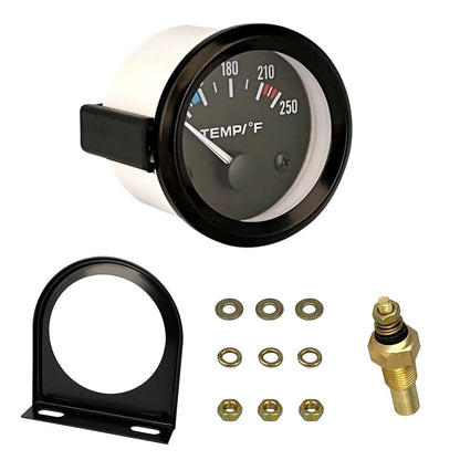 Water Temperature Gauge 52mm 100-250F 12V Universal for Car Boat