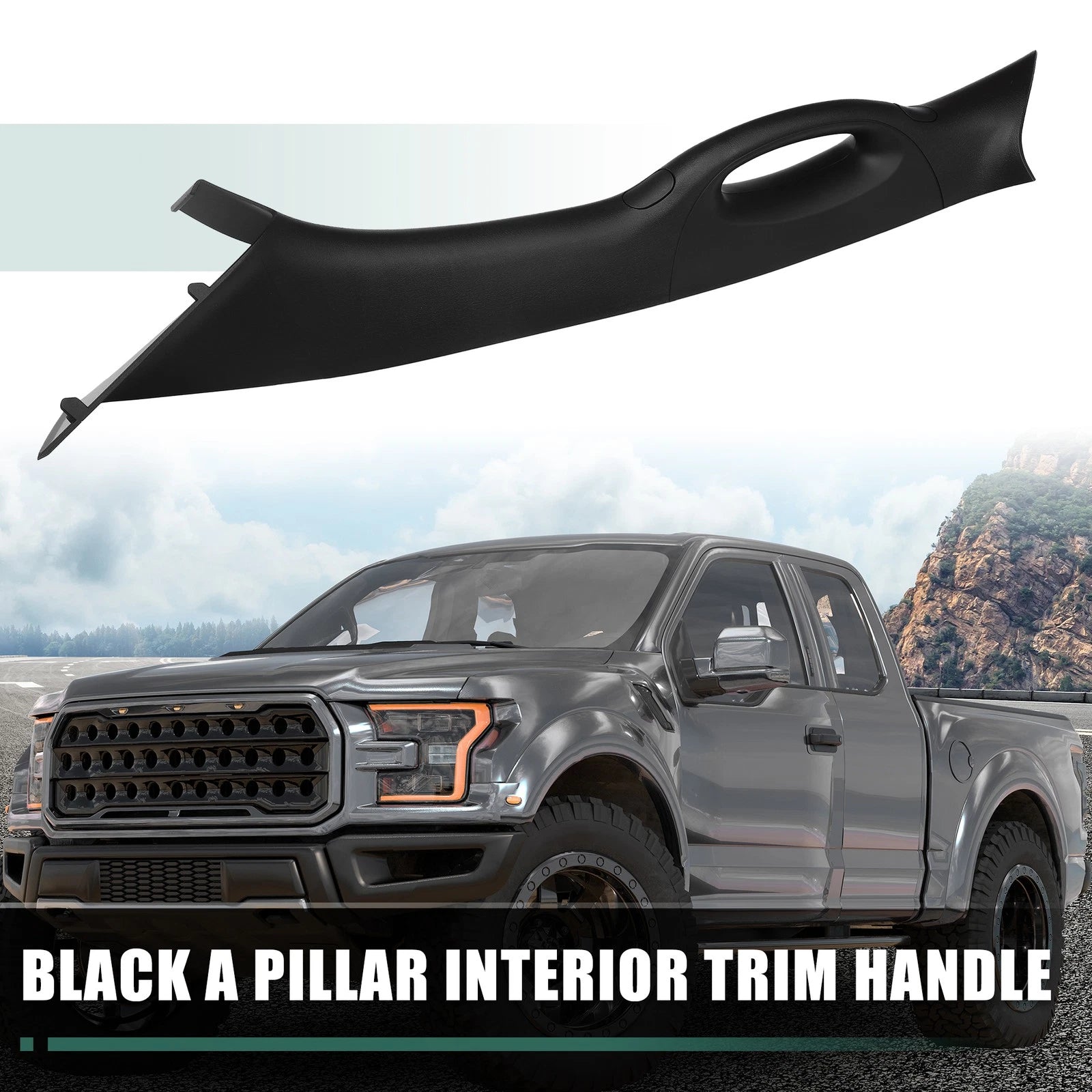 Left Driver Side A Pillar Trim Handle for Ford F150 (2006–2008) Black