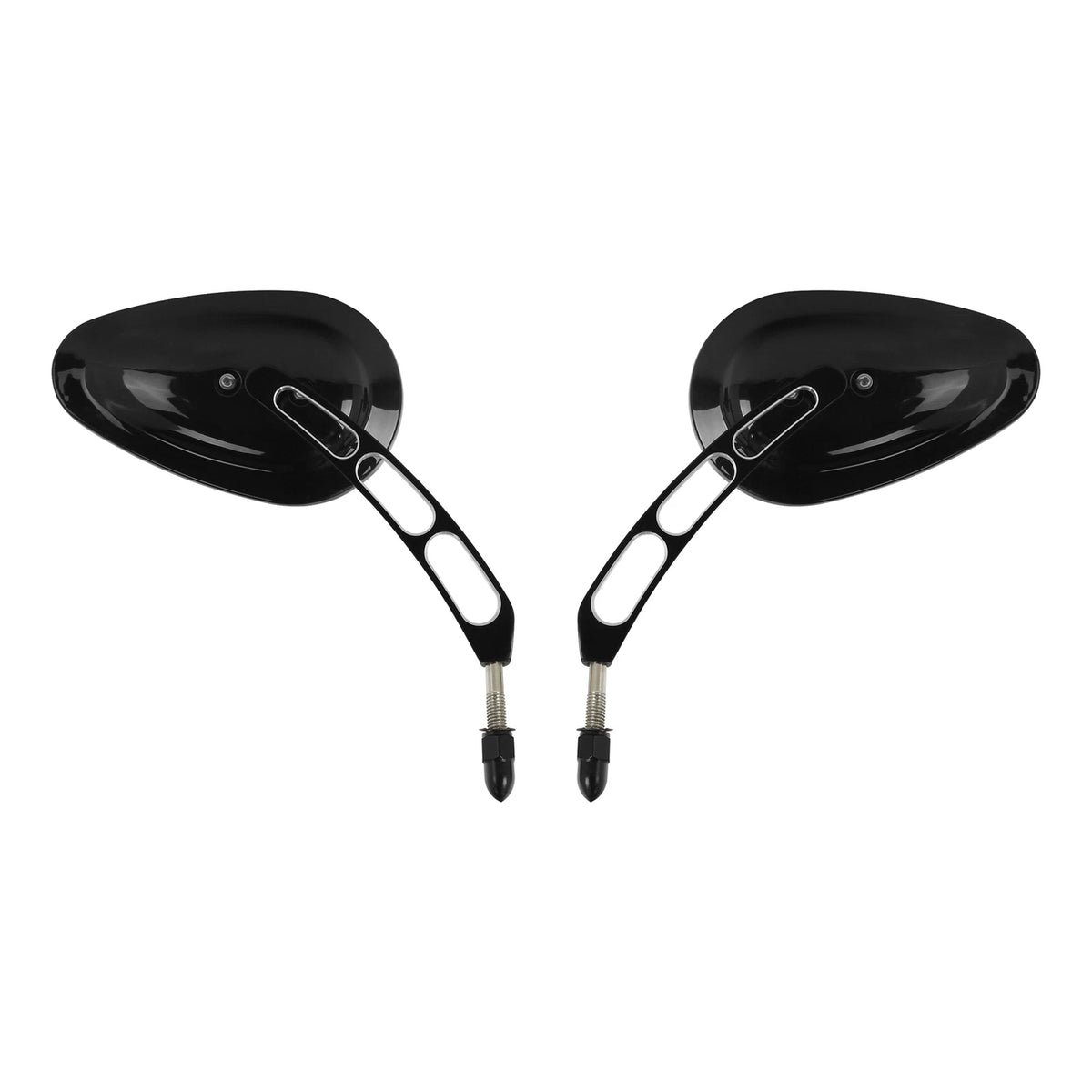Black 8mm Rear-View Mirrors for Harley Sportster 883 1200 (2004–2023)