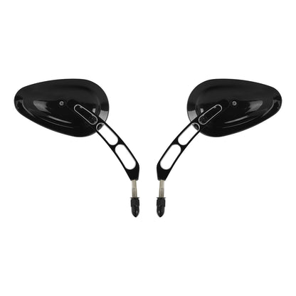 Black 8mm Rear-View Mirrors for Harley Sportster 883 1200 (2004–2023)