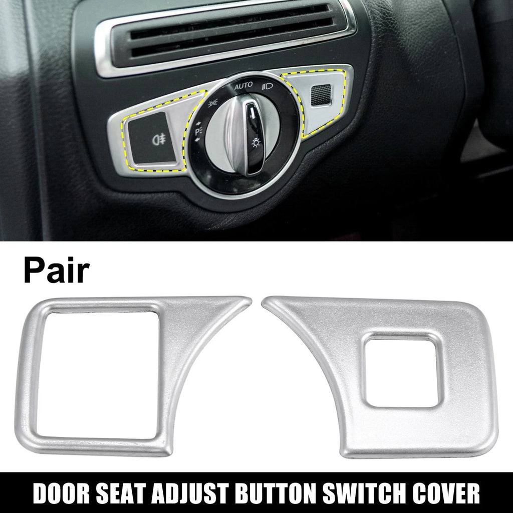 Headlight Switch Button Trim Cover for Mercedes Benz B C Class (2014–2018)