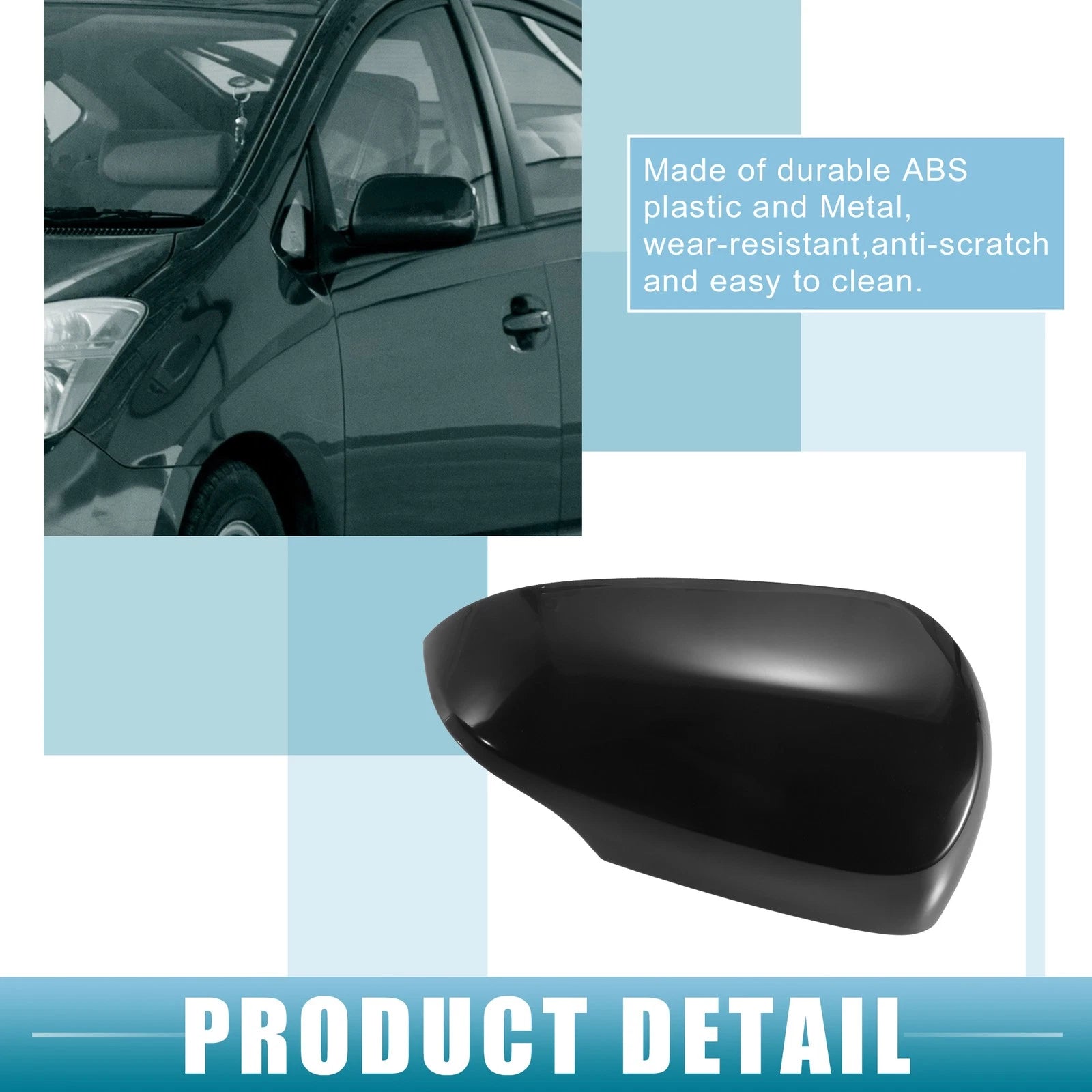 Right Rearview Mirror Cover Cap Replacement for Toyota Prius C (2012–2019)