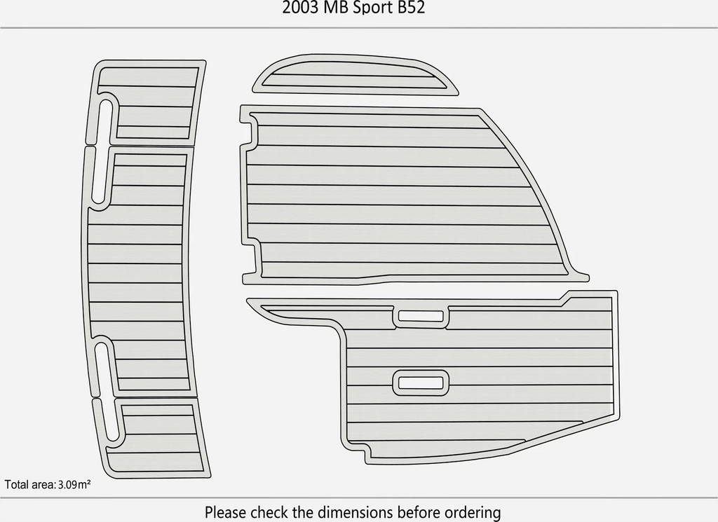 EVA Foam Pads for MB SportS B52 Swim Platform Cockpit (2003)