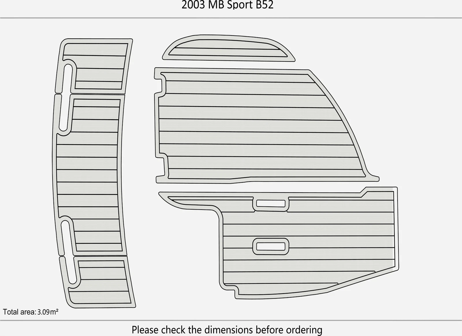 EVA Foam Pads for MB SportS B52 Swim Platform Cockpit (2003)