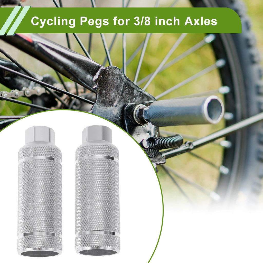 Bike Foot Pegs 110mm Dual Stripes Texture Replacement Set for Bicycle (—)
