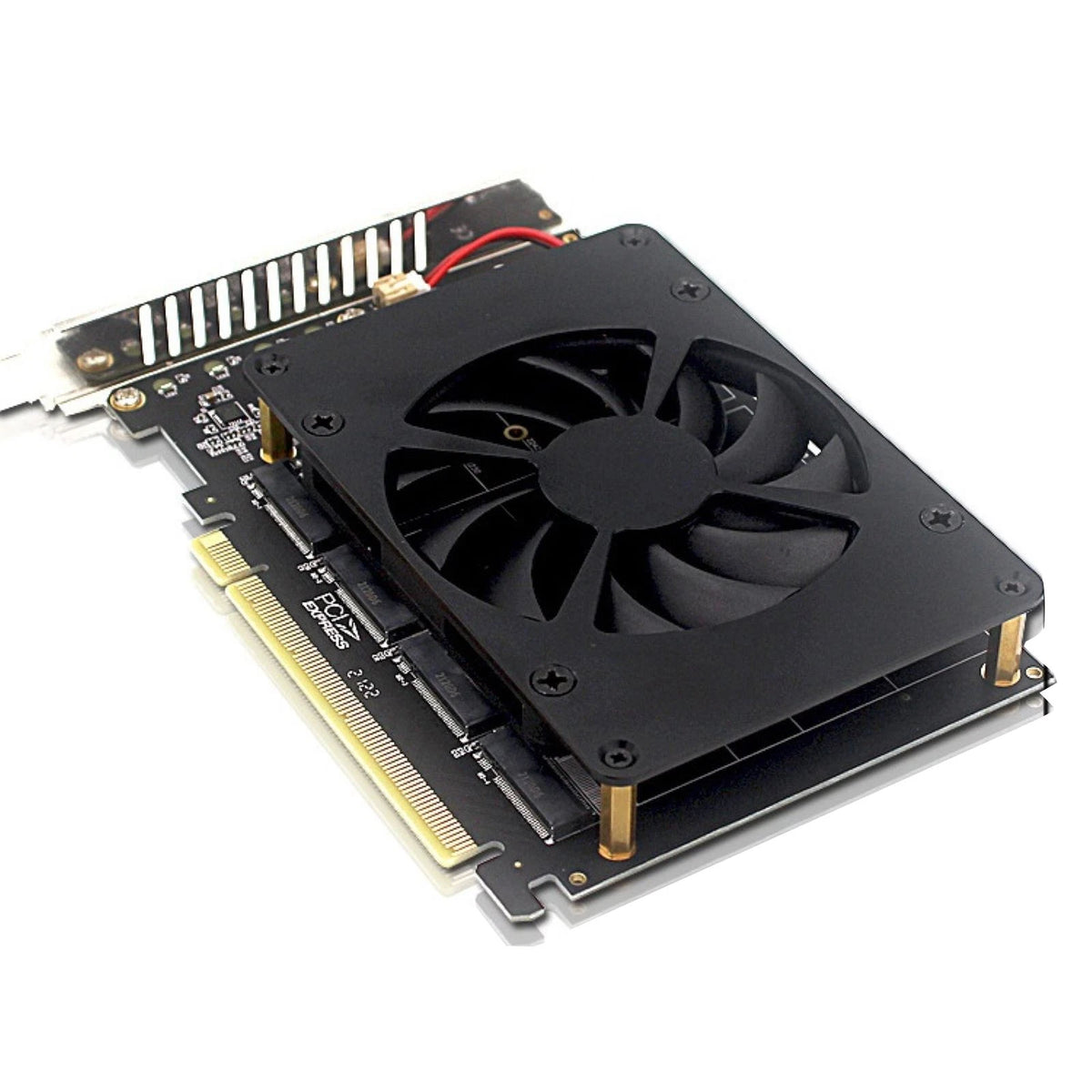 1PC PH44F NVME M.2 MKEY PCIe Adapter Card 4-Disk Soft RAID