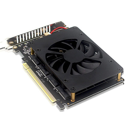 1PC PH44F NVME M.2 MKEY PCIe Adapter Card 4-Disk Soft RAID