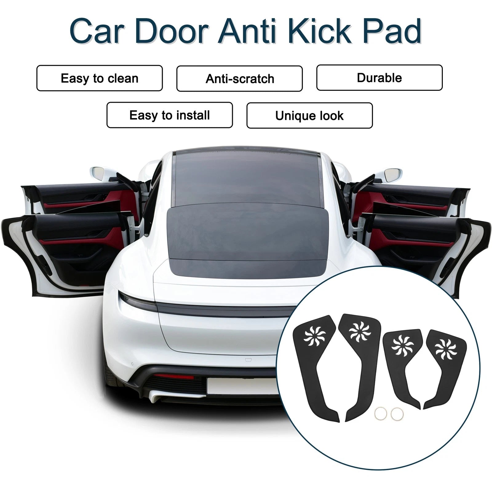 Door Anti Kick Pad Protector Sticker Set for Ford Explorer (2020–2024)