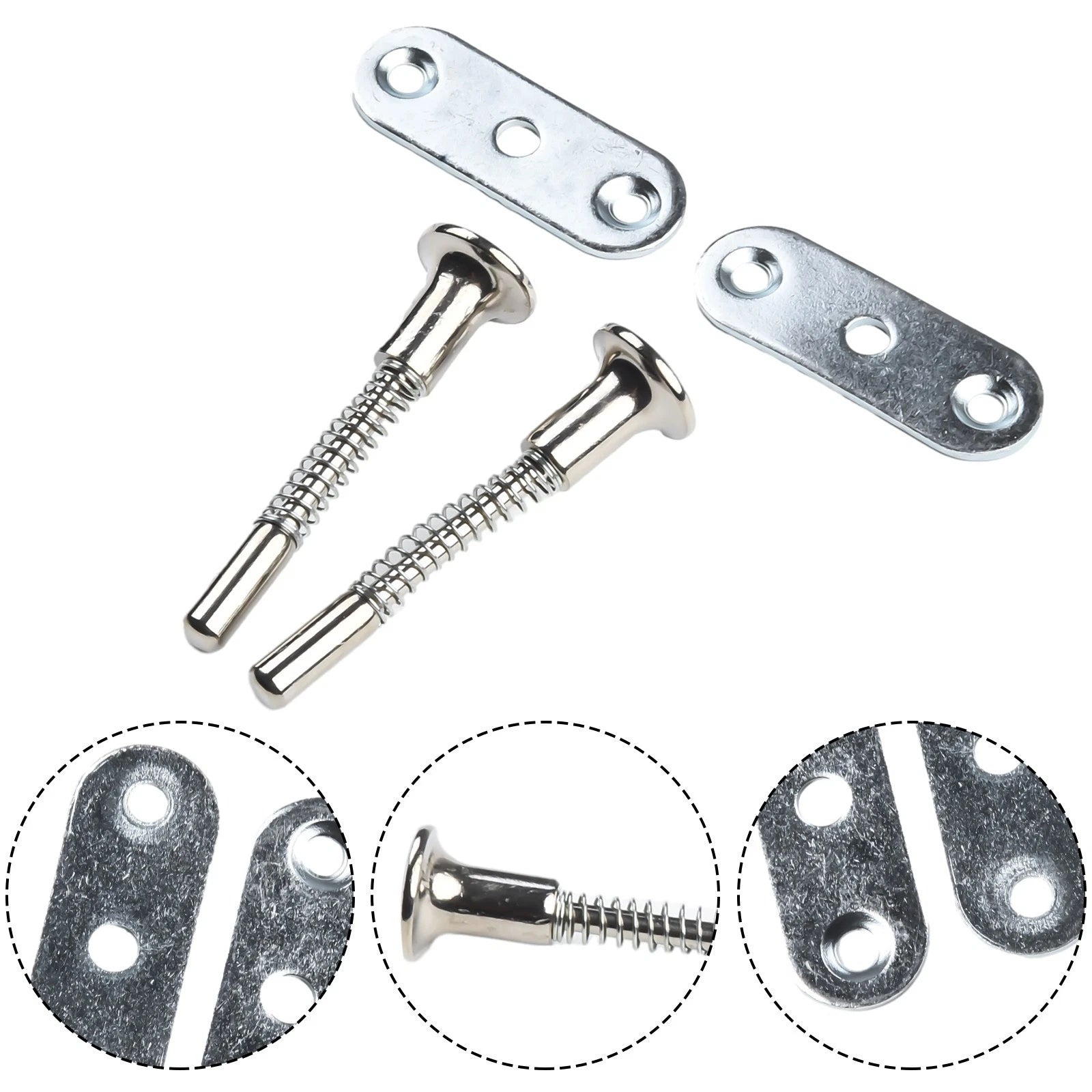 2pc Set Iron Plunger Latches for Beds and Cupboards