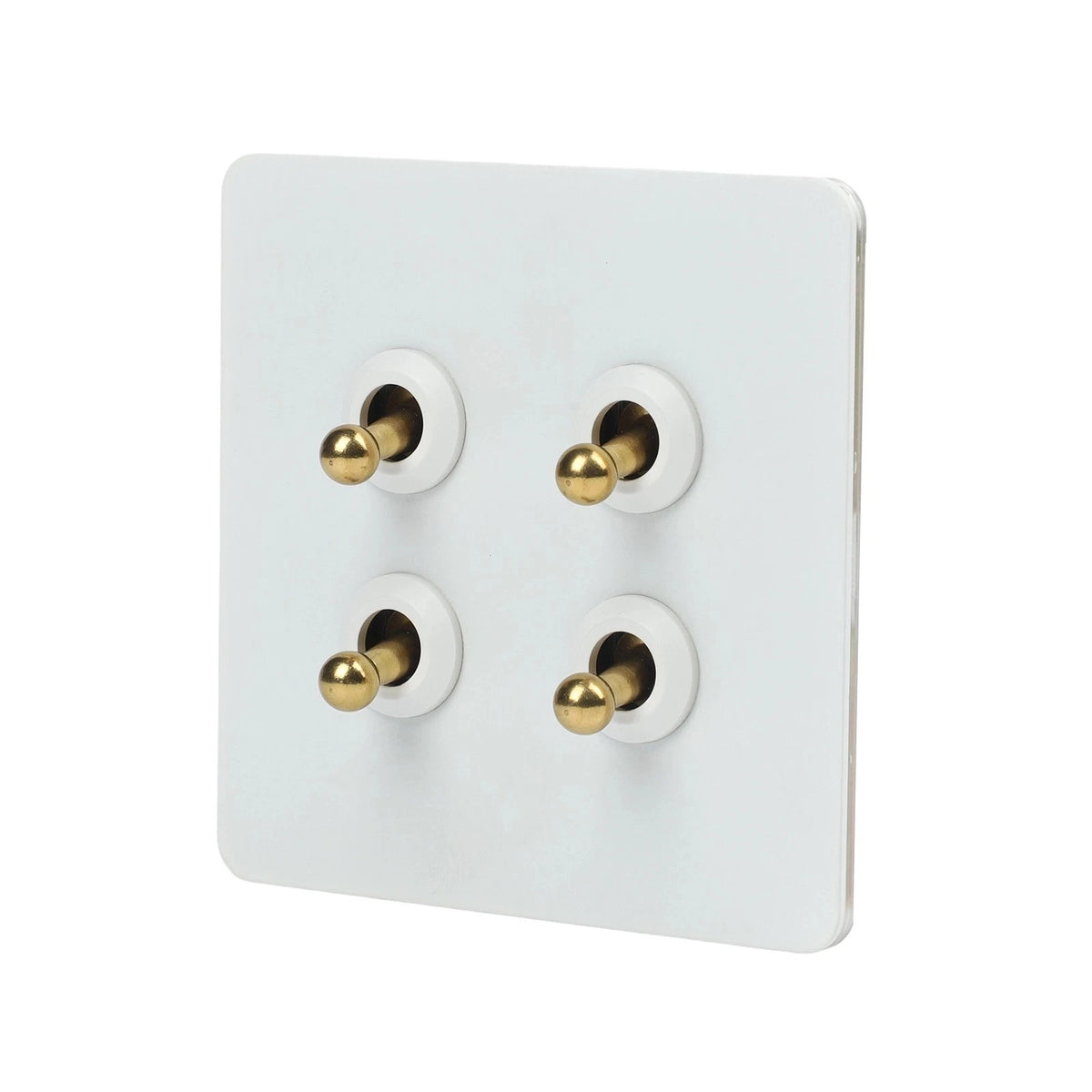 Fireproof Stainless Steel Wall Switch with Brass Lever for Indoor Lighting