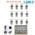12Pcs ER16 Spring Collet Set 1/32"-3/8" for Milling Lathe Tool