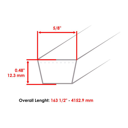 Deck Belt 48 inch Replacement for Husqvarna CD48 LZ25 (2020–2025)