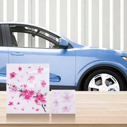 2pc Vinyl Car Stickers for Windshield - Pink Blossom Theme