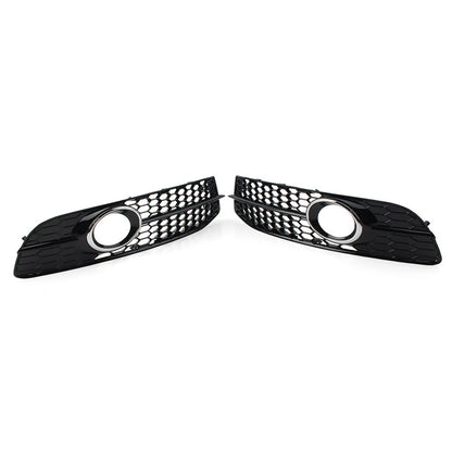 Honeycomb Hex Mesh Grill Cover for Audi A6 C6 (2008–2011) Chrome