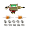 Electric Fuel Pump Kit for 12 Volt Vehicles with Filter & Clamps