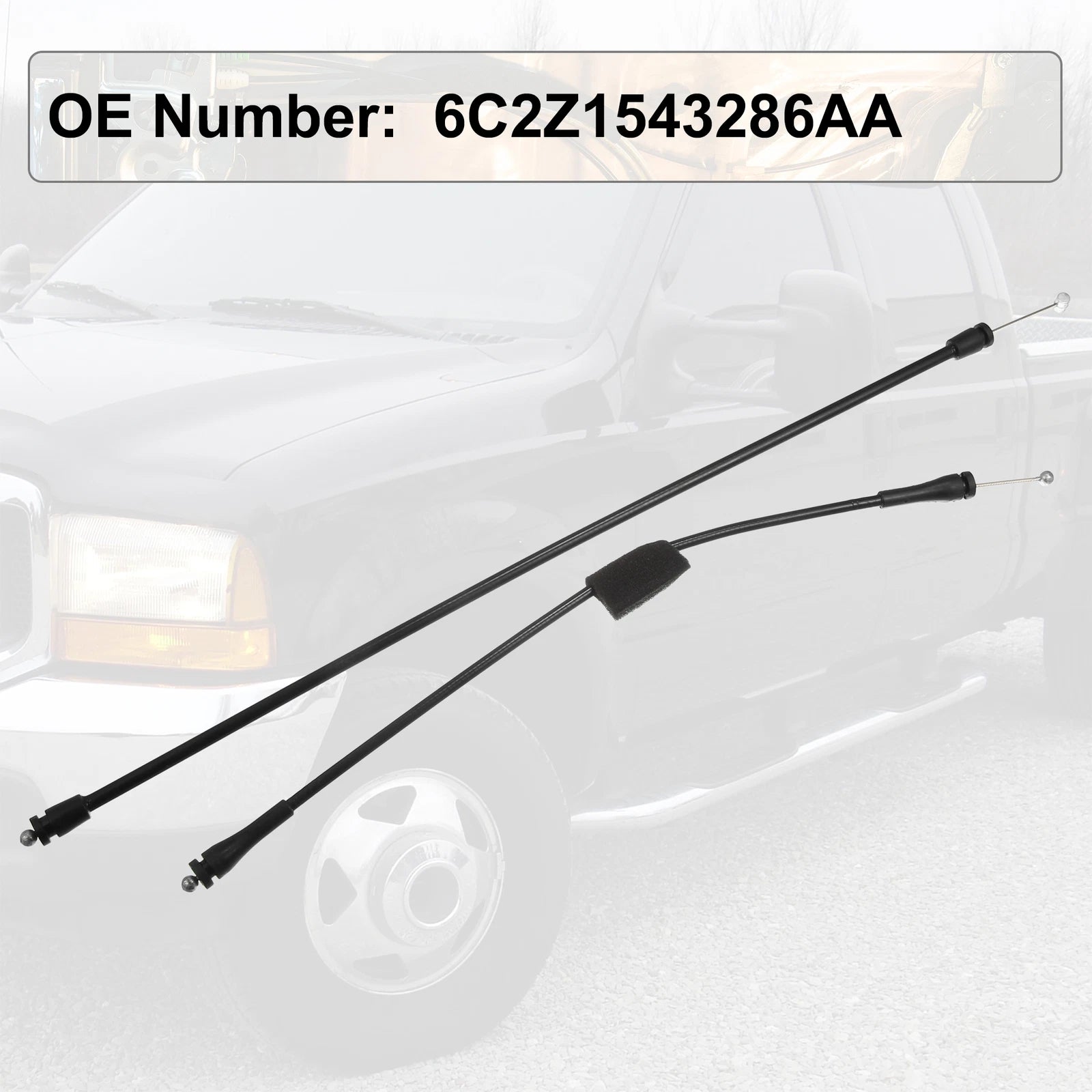 2X Door Latch Lock Connecting Rod Cable for Ford E150 E250 E350 (2000–2014)