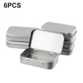 6x Metal Box Container for Cosmetics (Lip Gloss, Herbs)