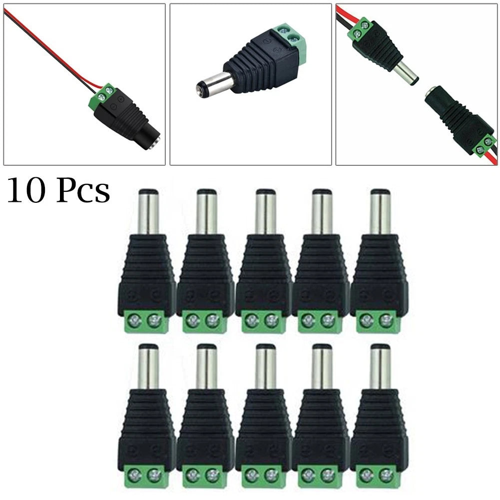 10X Power Connector Adapter Cable for CCTV Cameras