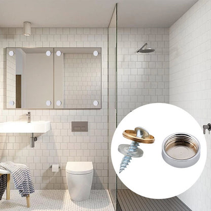 Stainless Steel Screw Cap Set of 12 for Mirror Installation