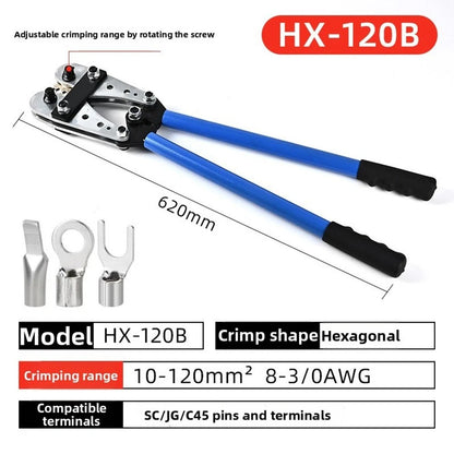 Crimping Pliers Set for Electricians and DIY Users 6 Wire Sizes 6mm2 150mm2