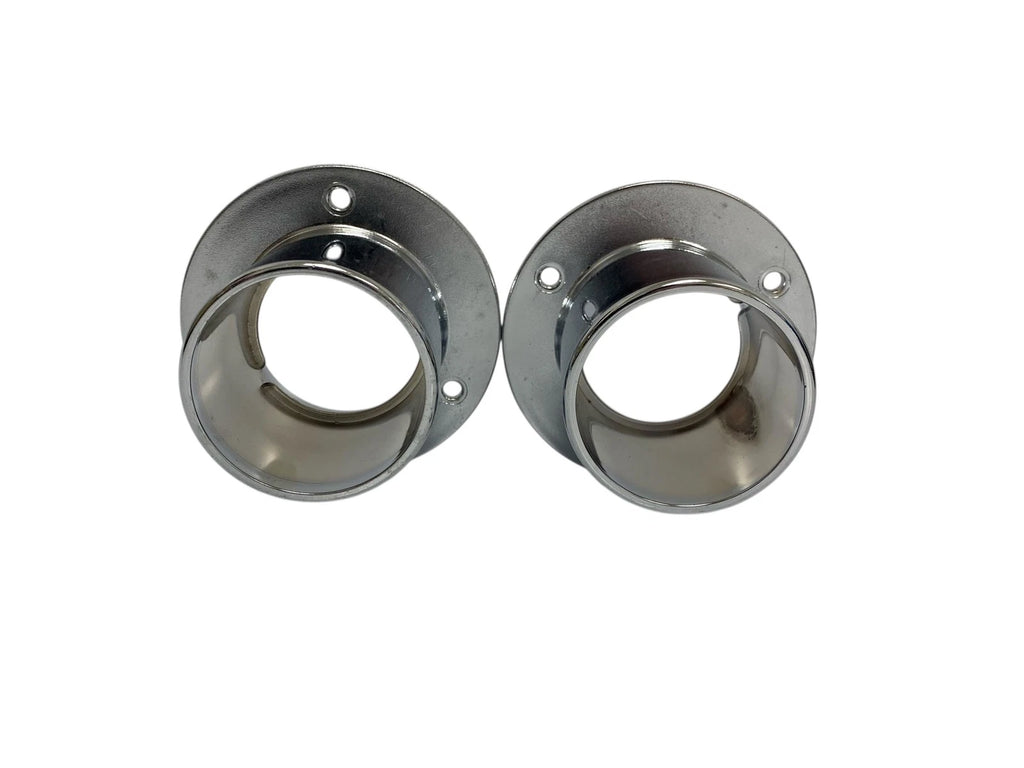 Set of 2 Plastic Chrome Plated Rigging Flanges for 2.5" Hose