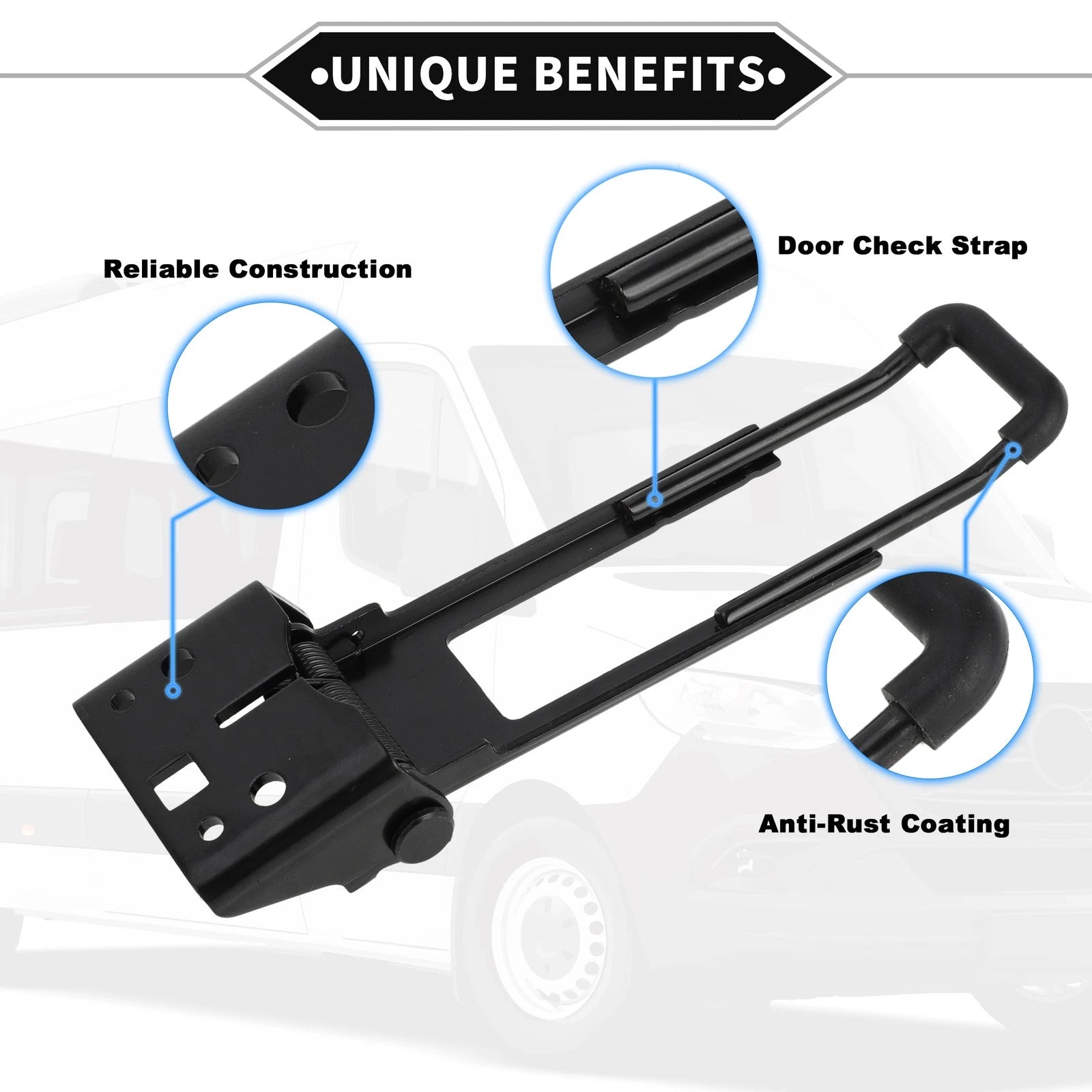 Rear Left Door Check Strap Limiter Stopper for Dodge Sprinter 2500 3500 (2014–2018)