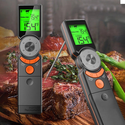 Foldable Probe Thermometer for BBQ Grill and Meat Cooking