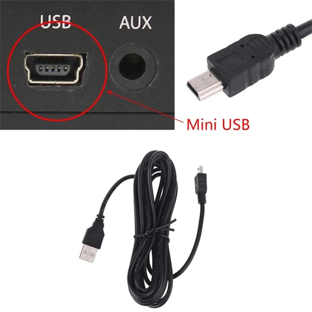 3.5m Power Cable Charger Adapter for Dash Cam (5V/2A Mini USB)
