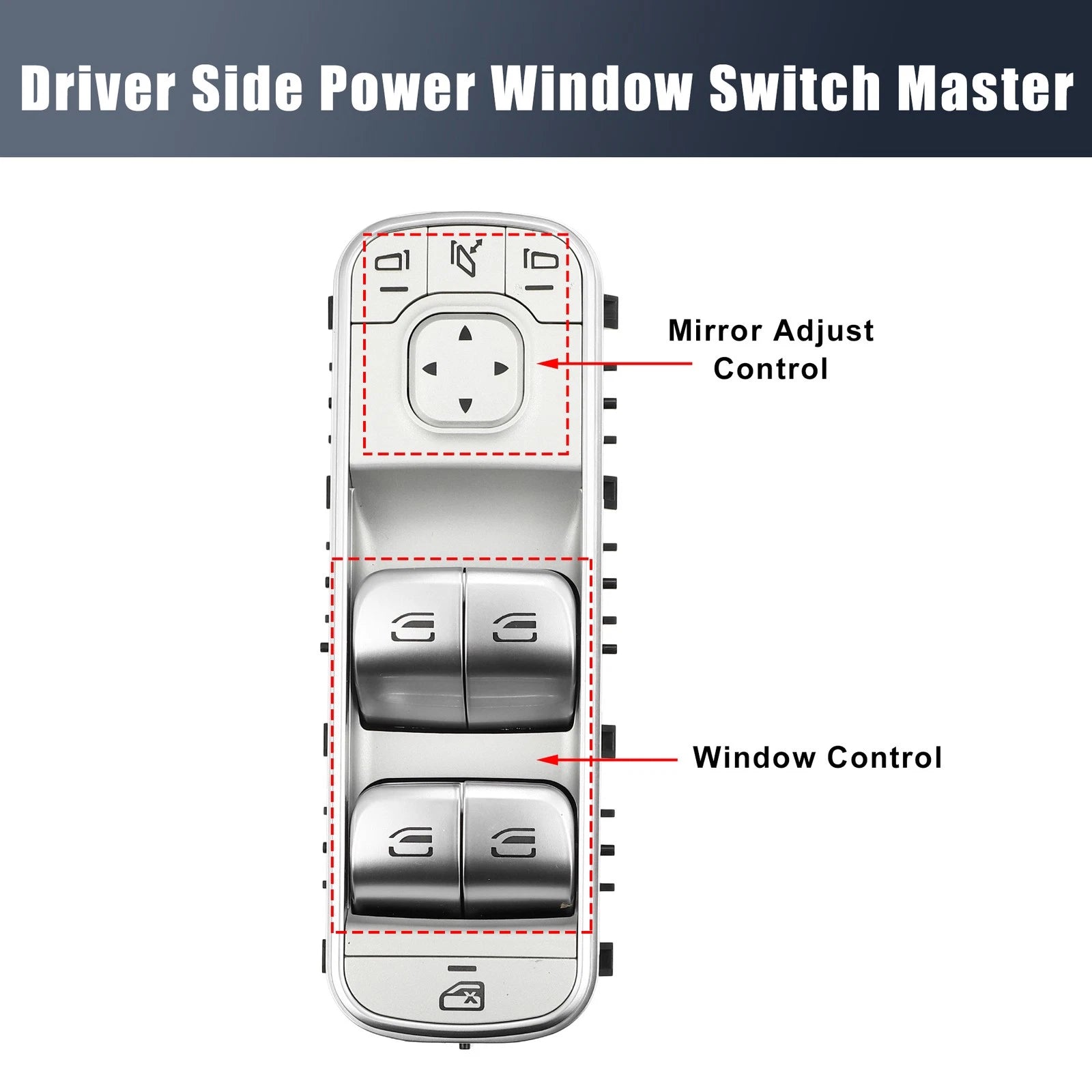 Left Side Power Window Switch OEM Replacement for Mercedes-Benz G550 G63 (2019–2021)