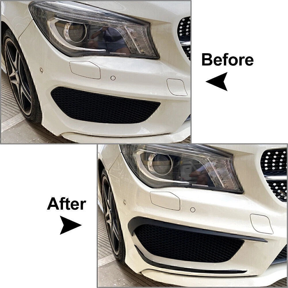 2X Front Bumper Lip Splitter Spoiler for Mercedes Benz CLA C117 (2013–2015)