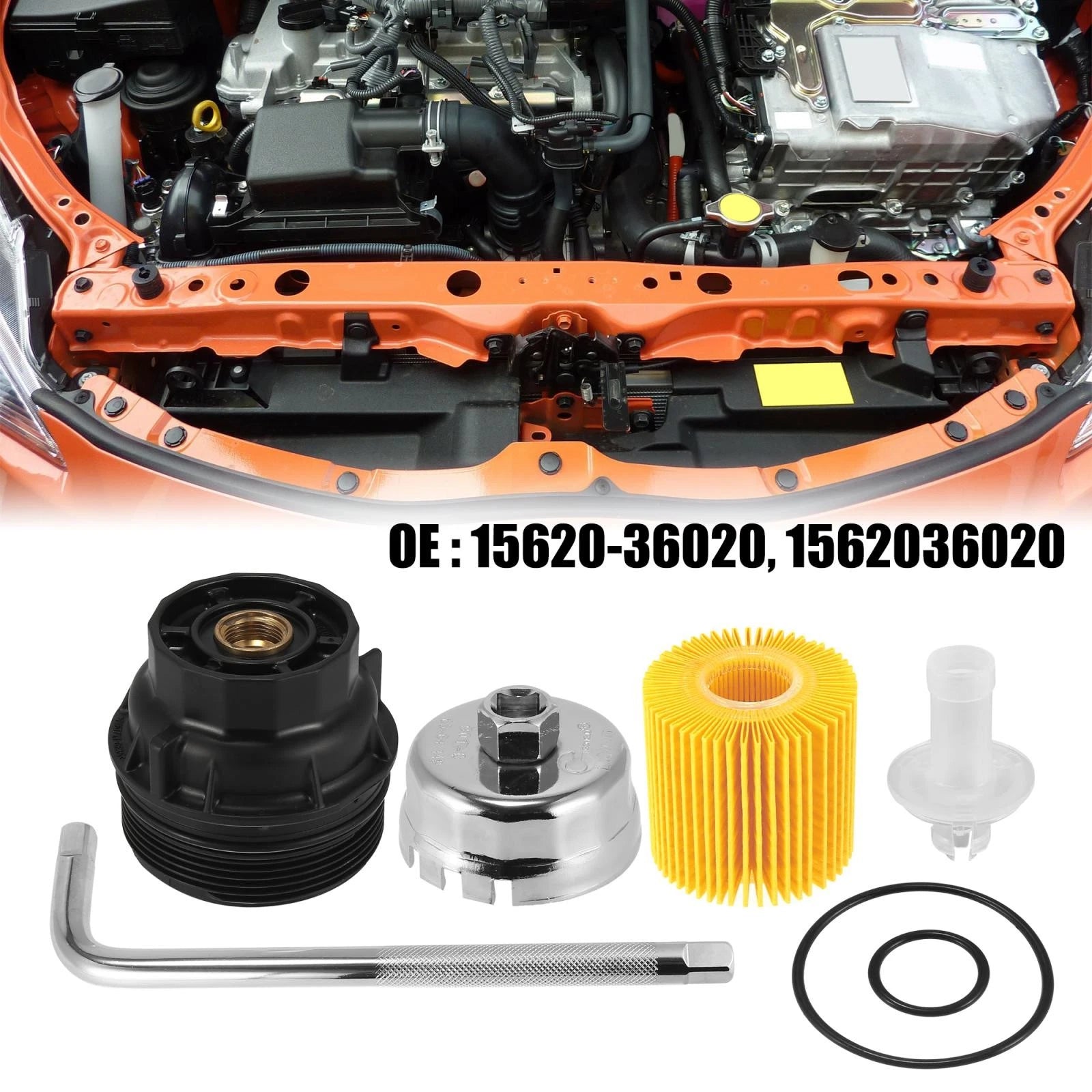 Oil Filter Cap Set with Remover Tool for Lexus ES350 Toyota (2007–2018)