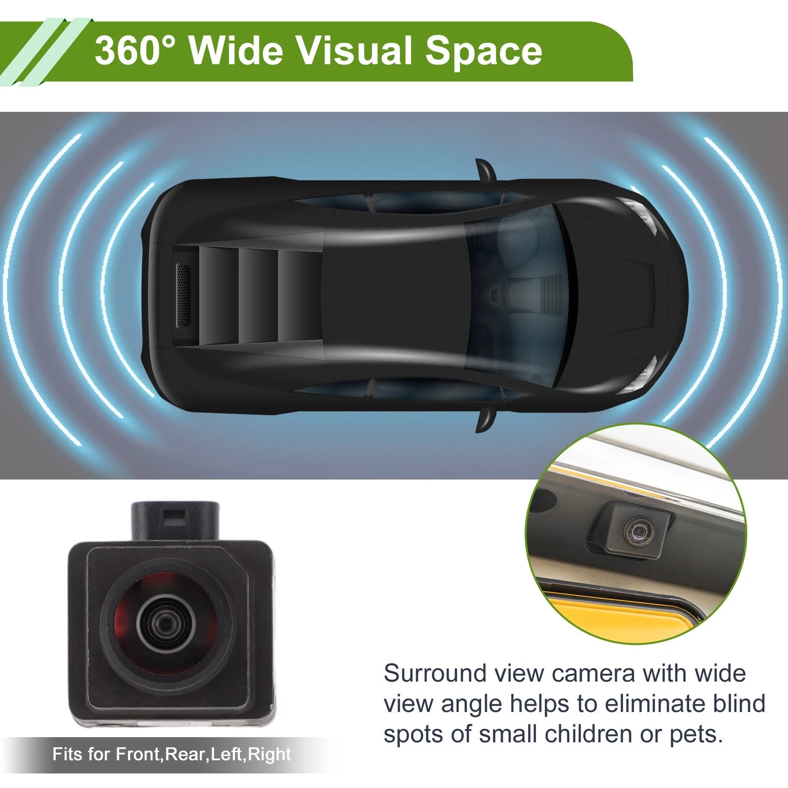 Surround View Camera 360 Replacement for BMW 5 6 7 M5 X3 X4 G01 G02 (2017–2022)