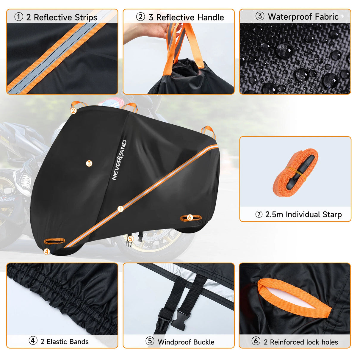 Motorcycle Cover Protector for Honda Goldwing GL1800, 1500, 1200GL, 1100