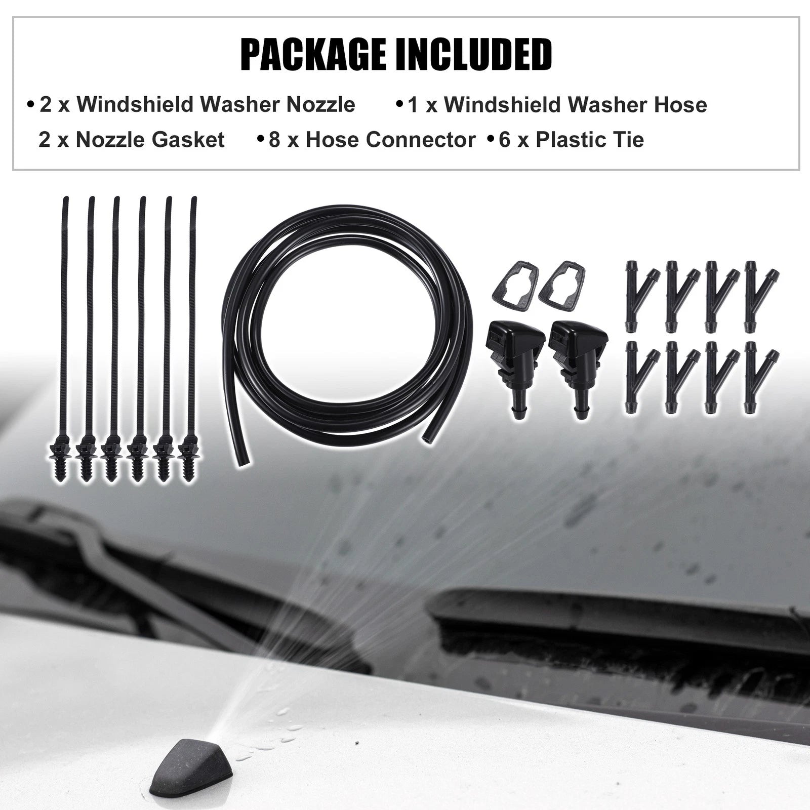 Washer Nozzle Sprayer Set Replacement for Chrysler 200 (2011–2014)